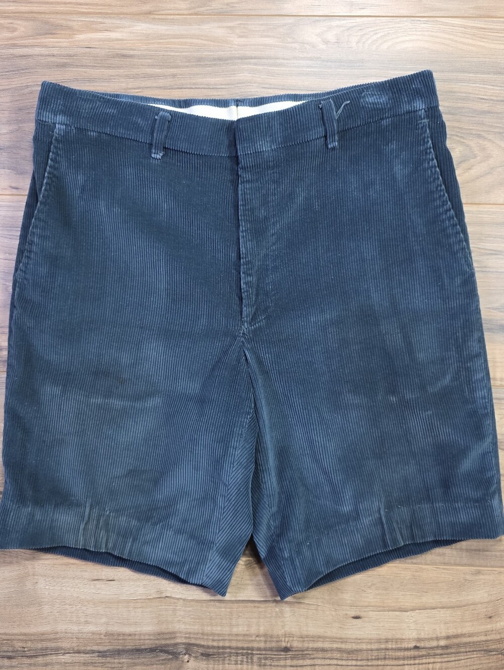 Haggar Vintage 90s Corduroy Shorts Teal Dark Green Mens Size 34